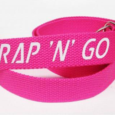 Strap N Go roller skate leash in fluro pink.