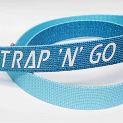 Strap N Go roller skate leash in light blue glitter.