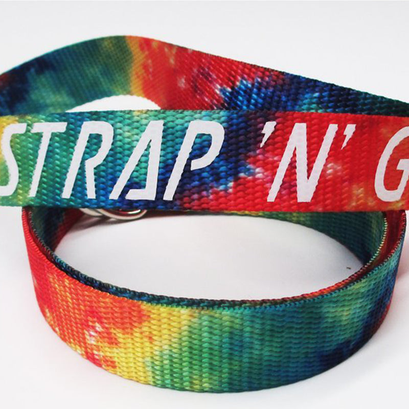 Strap N Go skate leash in tie dye print.