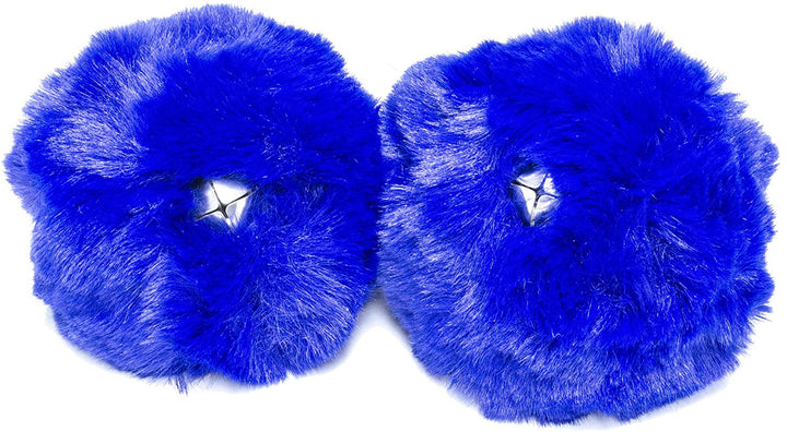 Sure-Grip pom poms in blue.