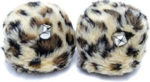 Sure-Grip pom poms in cheetah.