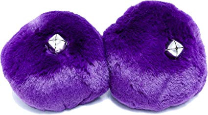 Sure-Grip pom poms in purple.