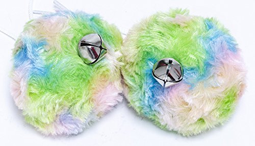 Sure-Grip pom poms in rainbow.