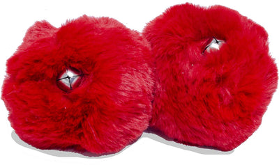 Sure-Grip pom poms in red.