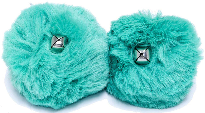 Sure-Grip pom poms in teal.