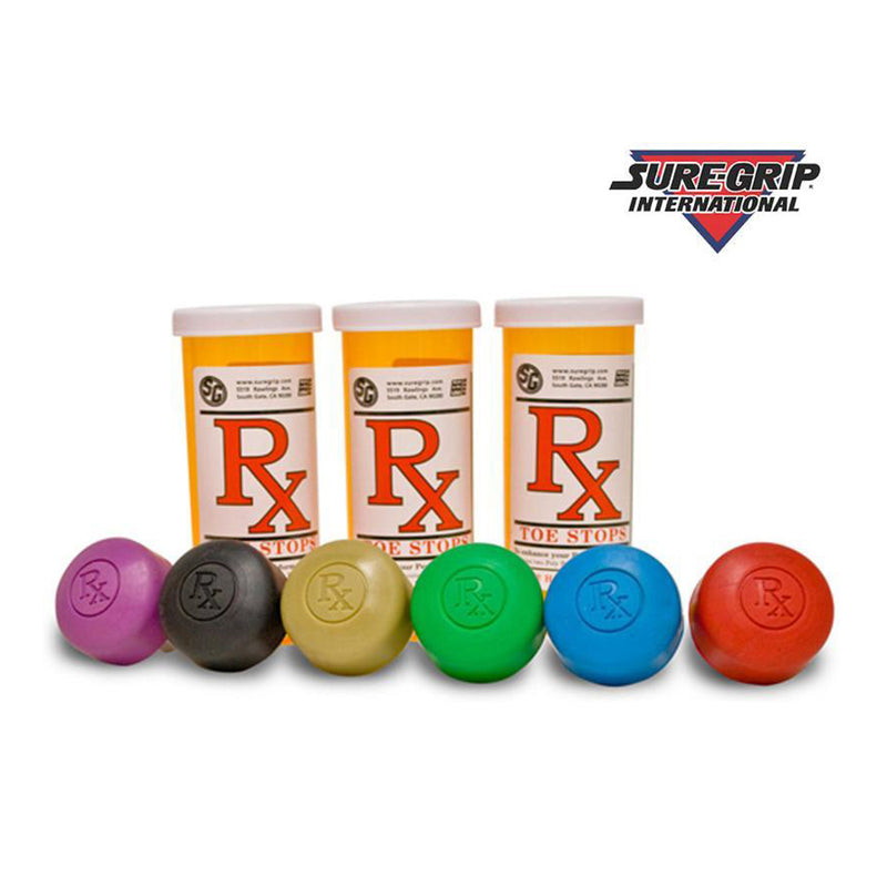 Sure-Grip Rx toe stops in 6 different colours.