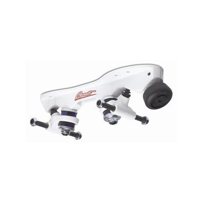 Sure-Grip Avanti Magnesium roller skate plate with a white powder coat finish.
